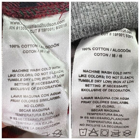 NEW Fore Axel & Hudson Log Cabin Flannel Shirt and Cargo Jogger Set 3/6M - Picture 7 of 9